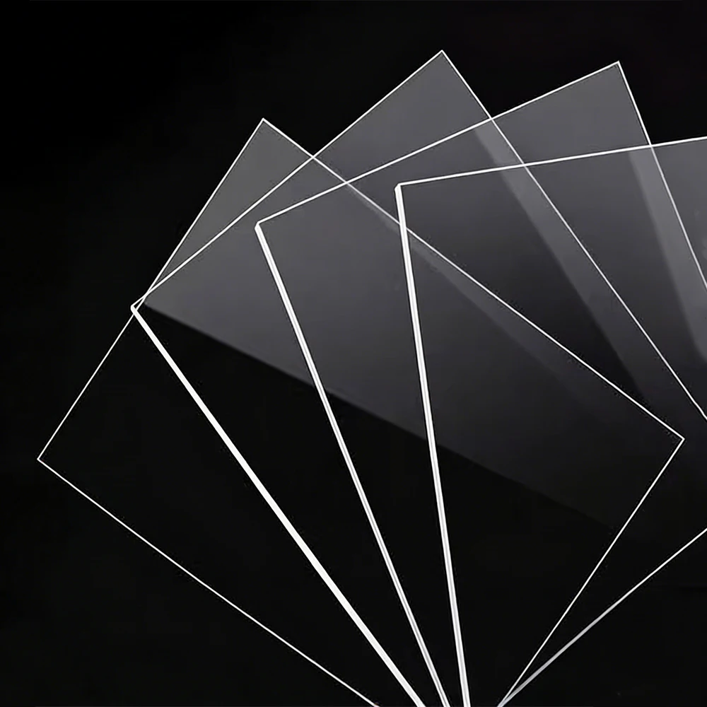 1-20Pcs Thick 4mm High Transparent Plastic Board 50x50mm-300x500mm Advertising Decoration DIY Handmade Display Cabinet Partitio