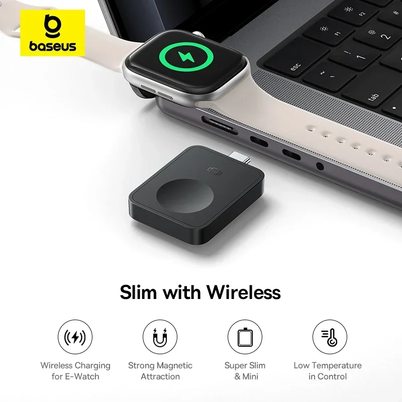 Baseus MagPro Magnetic Wireless Charger for E-Watch 2.5W For Apple Watch S1-S10 Series SE Series  Ultra Series