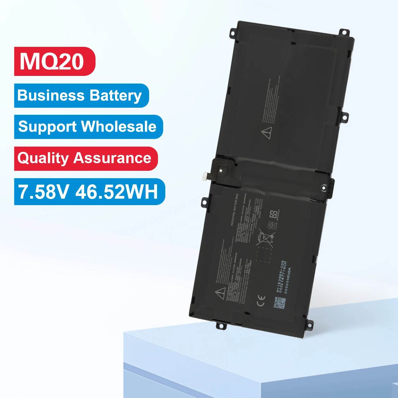 

Аккумулятор для ноутбука MQ20 для серии Microsoft Surface Pro 9 2032 M1163985-018 7,58 В 6138 мАч 46,52 Втч