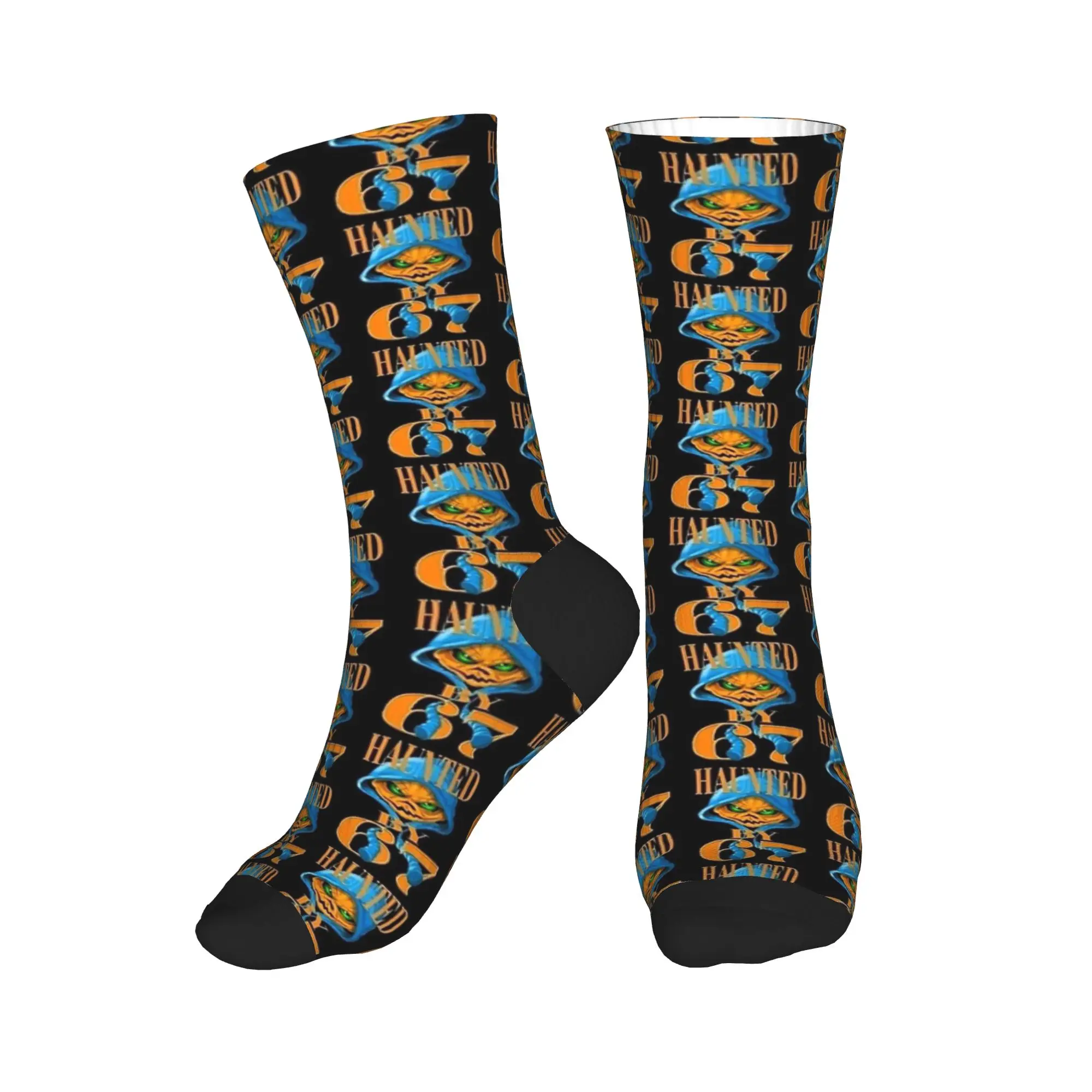 مسكون بواسطة 67 جوارب الهالوين المضحكة على شكل يقطين جوارب قوطية للرجال جوارب خارجية ناعمة نمط شتوي جوارب مضادة للانزلاق