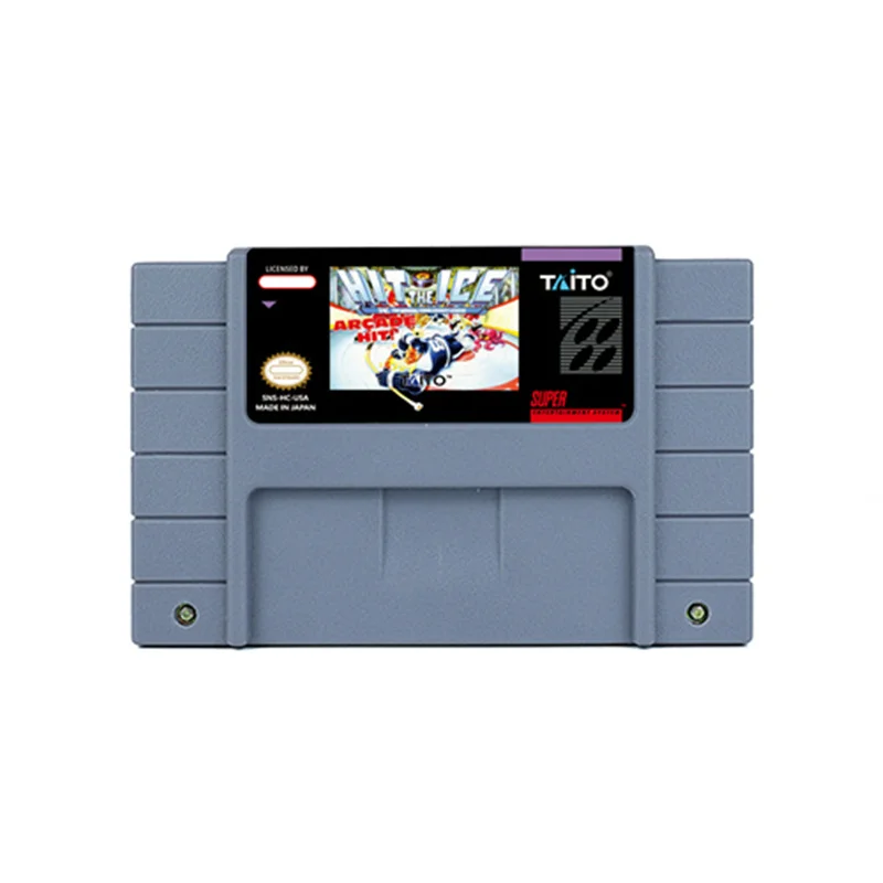 Vídeo Oficial do Jogo da Liga de Hóquei para Crianças, Bit the Ice BVL, Jogo de Ação, SNES, 16 Bit, Carrinho Retro, Presente