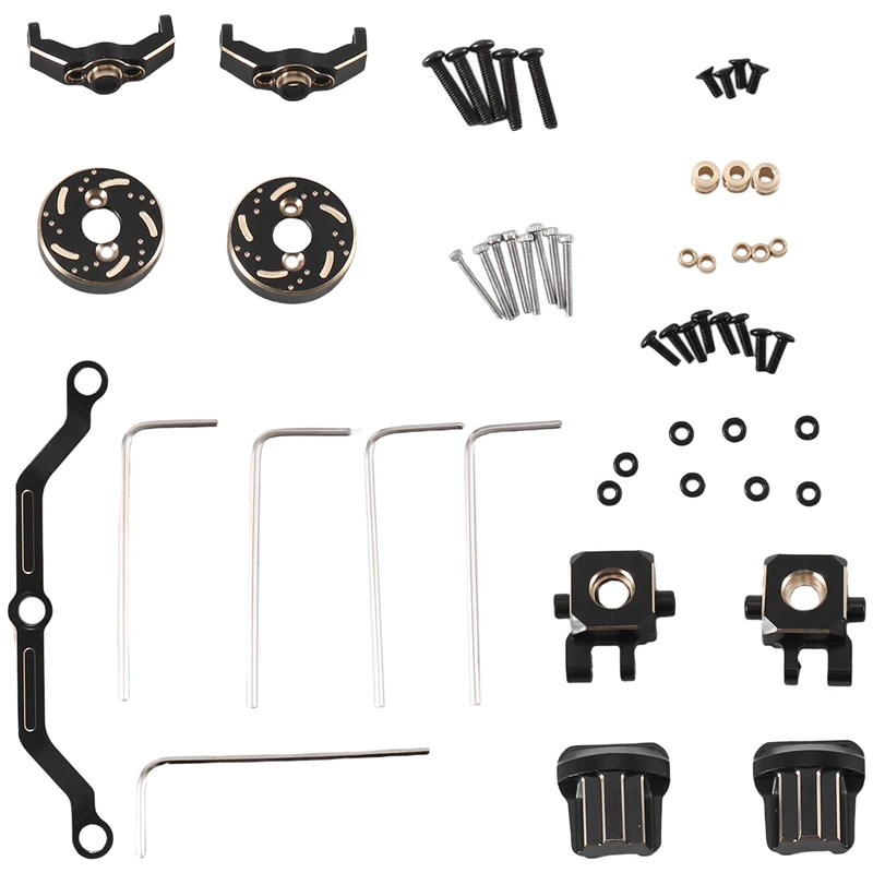 

9Pcs Brass Weight Steering Rod Steering Block C-Hub Axle Cover For Traxxas TRX4M 1/18 RC Crawler Car Upgrade Parts