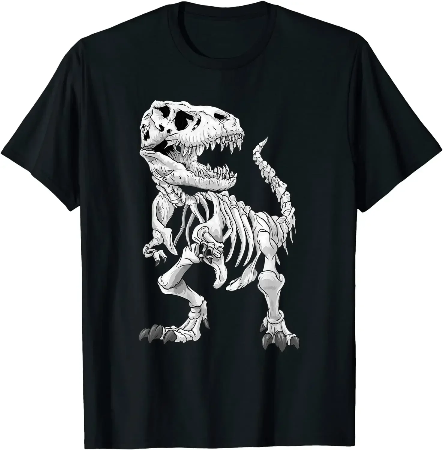 2024 Summer funny cool tees T-Rex Skeleton Dino bones paleontologist Dinosaur T-Shirt streetwear harajuku graphic tops