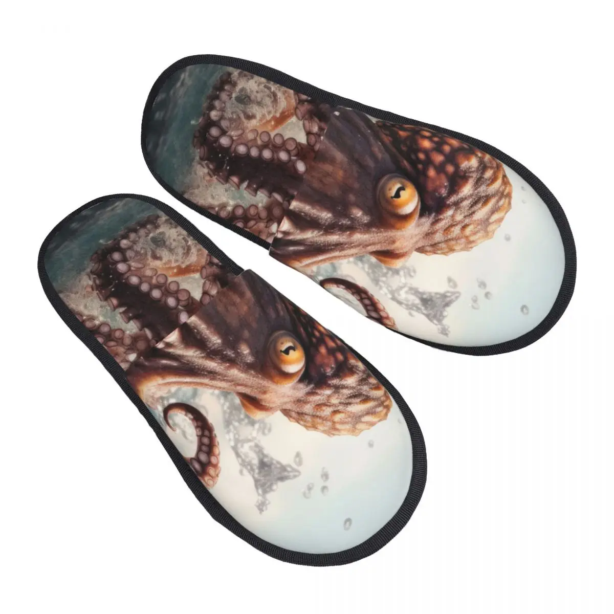 

Plush Indoor Slippers Octopus In Sea Warm Soft Shoes Home Footwear Autumn Winter