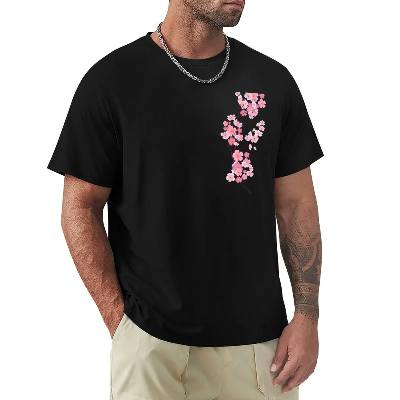 Cherry Blossom T-Shirt anime t shirts cheap stuff Blouse vintage t shirt men