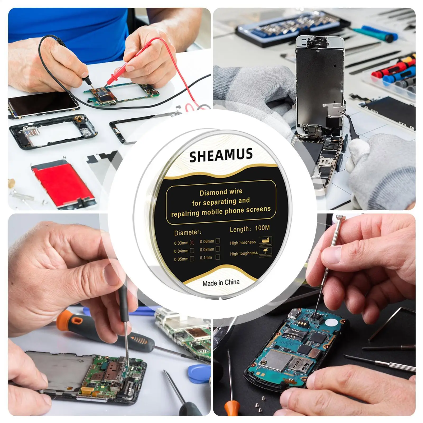 Lcd Screen Separation Wire mobile phone screen separation cutting wire Screen Separation Tool Accurate Cord Saw phone Accessory