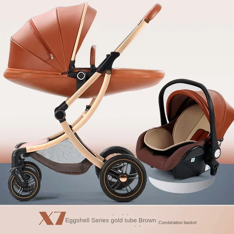 Baby Stroller Newborn Multifunctional Travel Stroller High Landscape Two-way Seat Lightweight Folding Four-wheeled Stroller