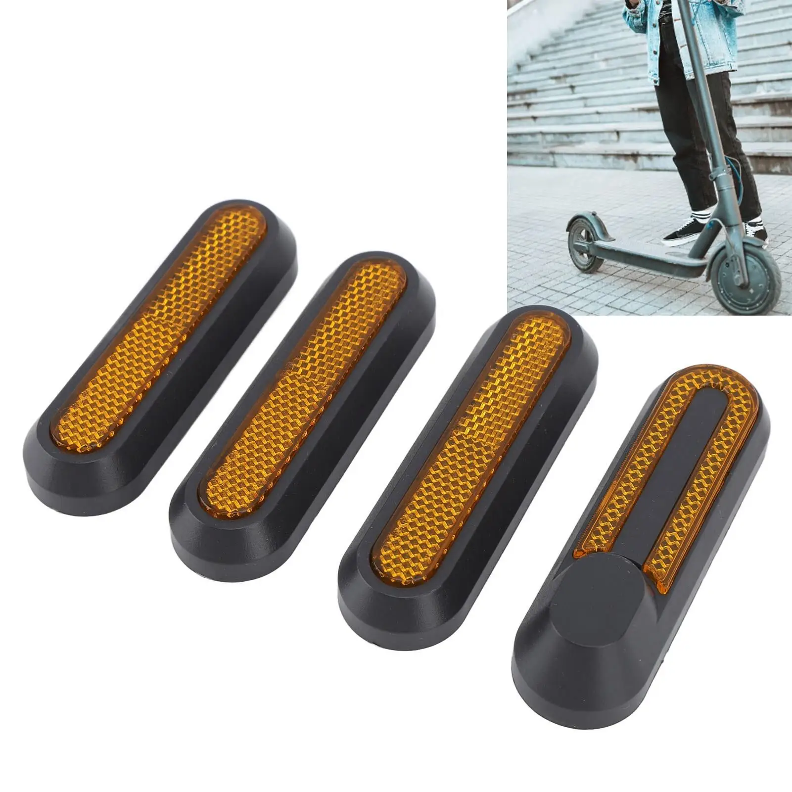 for pro2 Electric Scooter Front & Rear Reflectors with Mounting Screws -  Reflective Strips