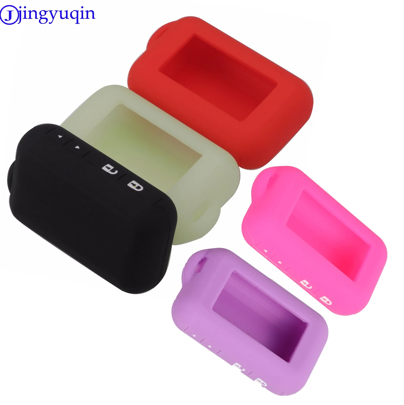 

Jingyuqin 10 шт., 4 кнопки, пульт дистанционного управления, двусторонняя автомобильная сигнализация, силиконовый чехол для Starline E90/E60/E62, русский ЖК-контроллер