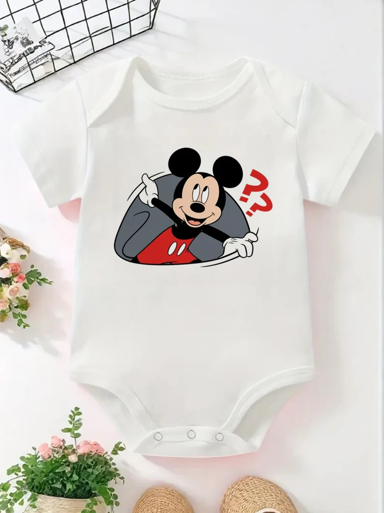 Funny Baby Onesie Cartoon Mickey Printed Newborn Baby Rompers Bodysuit Cute Baby Boys Clothes 0-24M - view 6