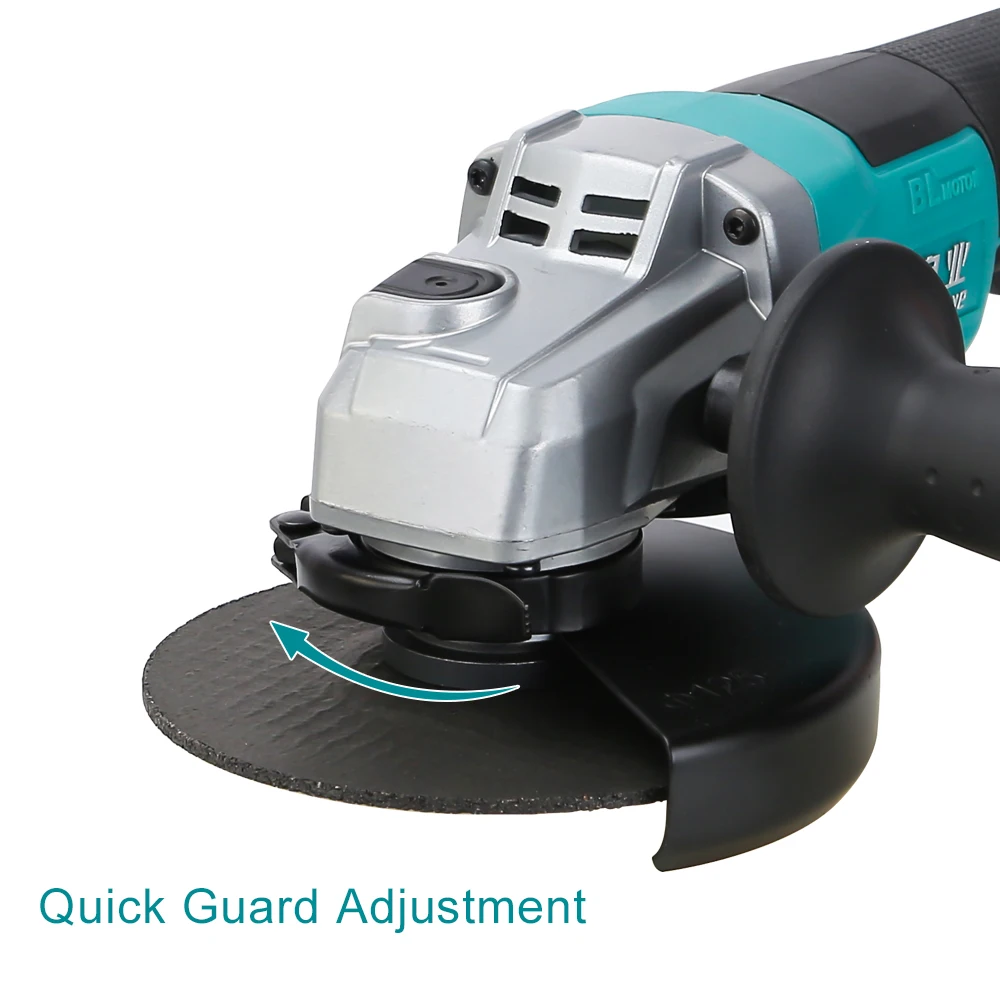 Professional DC Motor Tool 100/115/125mm Discs Cordless Angle Grinder For Construction Polishing With Paddle Switch