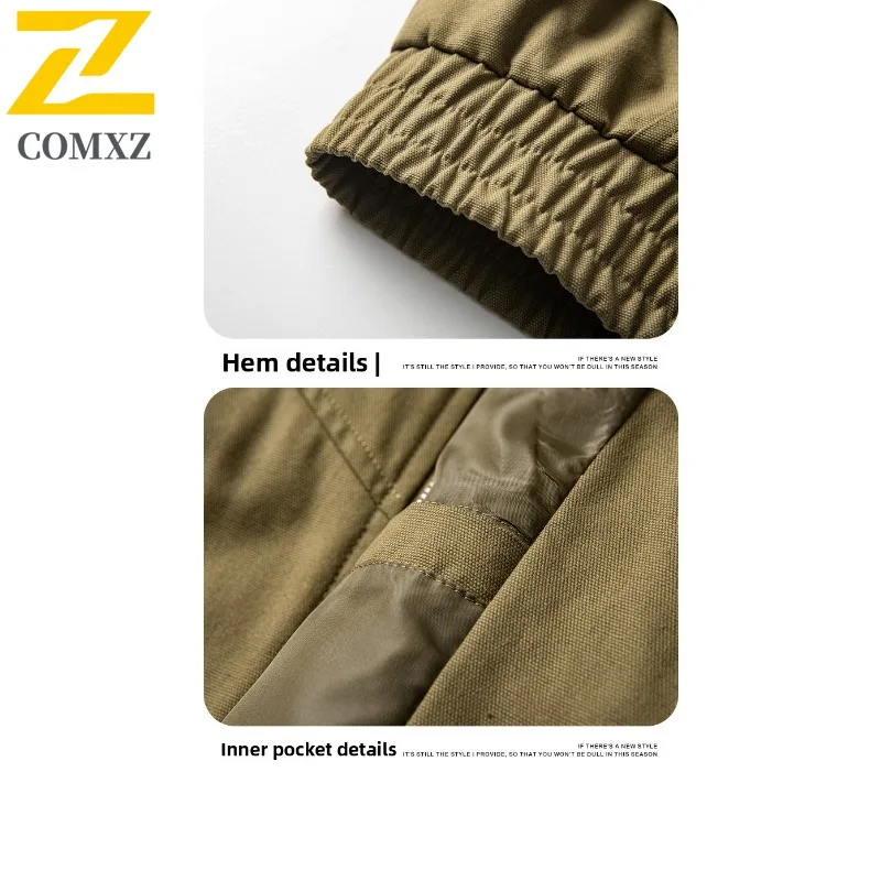 COMXZ Premium Men Jacket Korean Style Fashion Lightweight Coat Casual Daily Style Windproof Spring Autumn Garment