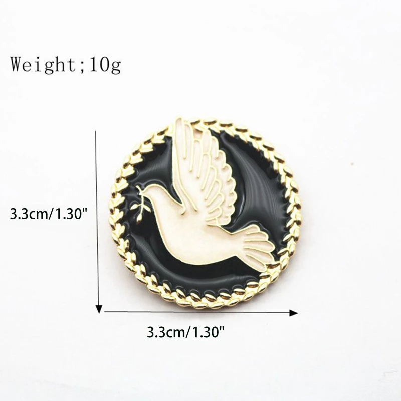 Lapel Pins Peace Doves Design Brooch Badges for Couple Clothing Backpacks Decor