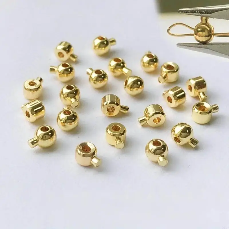 

20 Pack Stopper Spacer Bead Finishing Clasps Stainless Steel Positioning Clasp