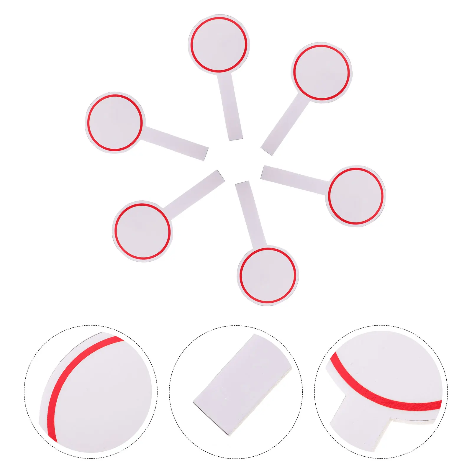 Palette de réponse effaçable à sec, tableau blanc Portable, palettes simple face, 6 pièces