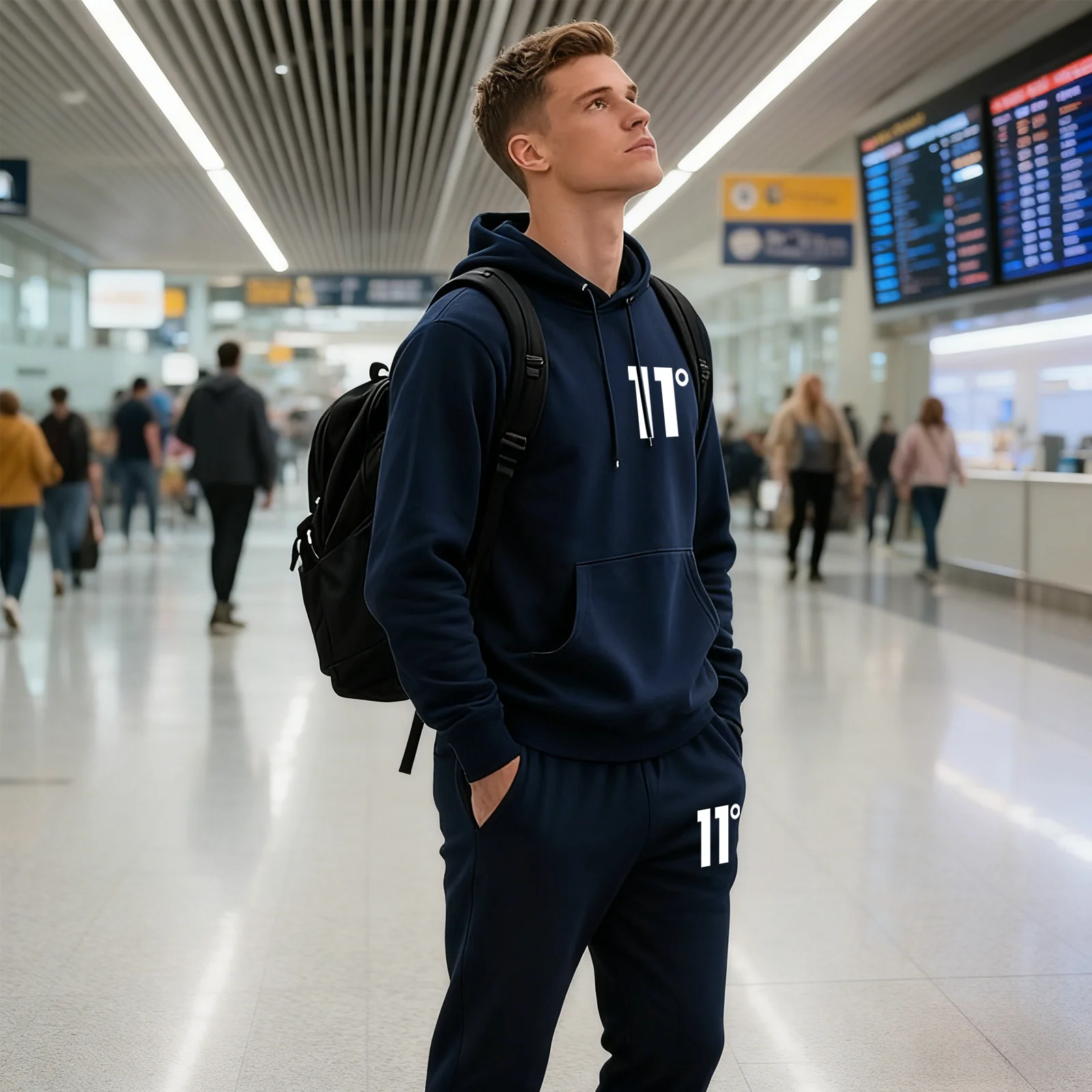 سويت شيرت رجالي رياضي كاجوال 2026 بقلنسوة وسراويل الركض، ملابس رياضية كاجوال للرجال عالية الجودة، مناسبة للركض #2