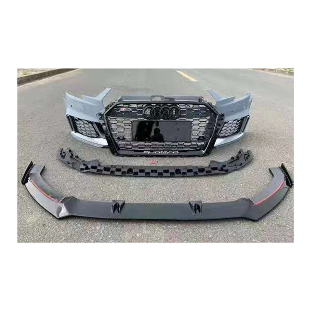 

upgrade to RS3 hot selling car body kit include front bumper assembly with grille for audis A3 2017-2019