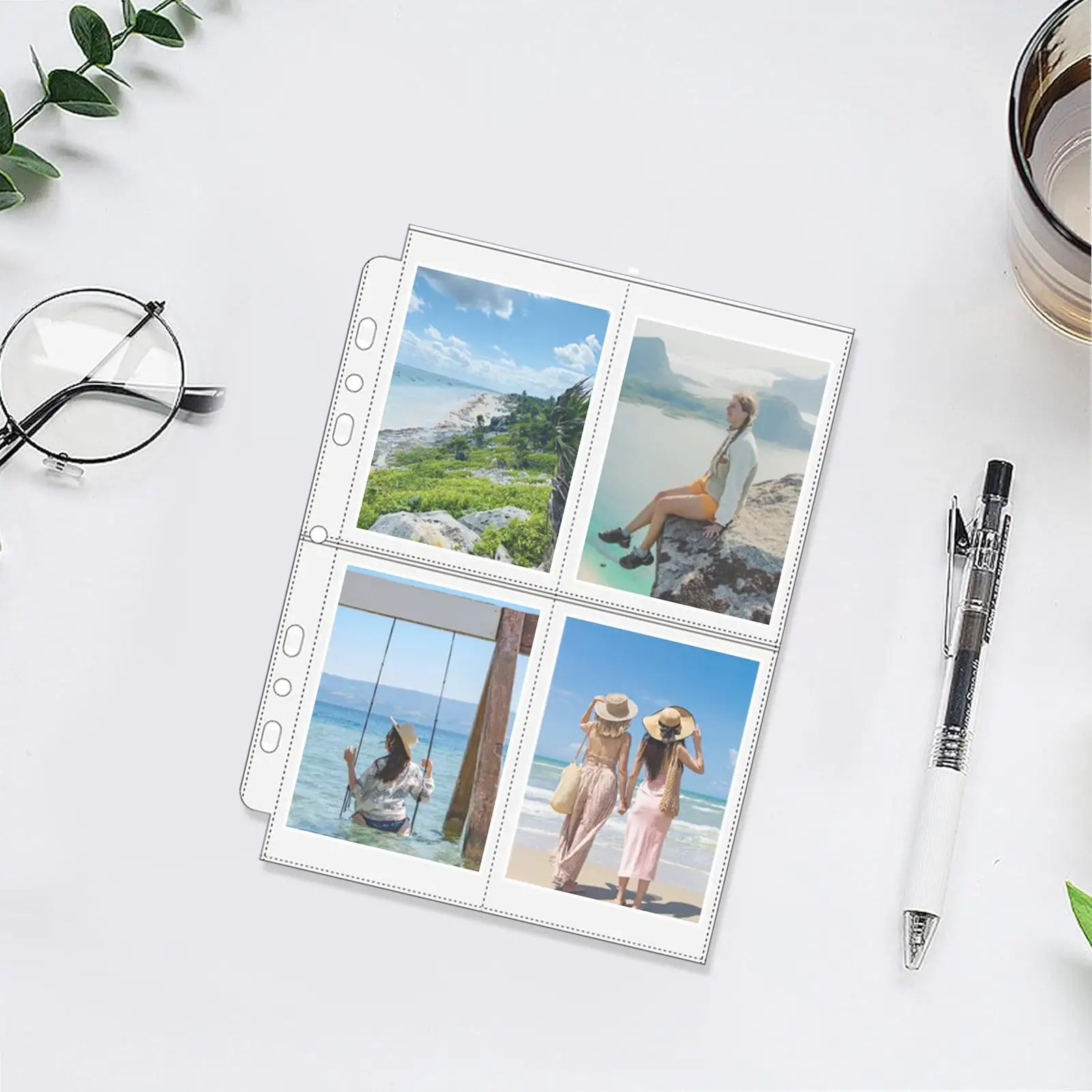 

Card Collection Binder A5 A6 Waterproof 10-Sheet Clear Collector Card Storage Sleeve for Display Collection Organization Photo