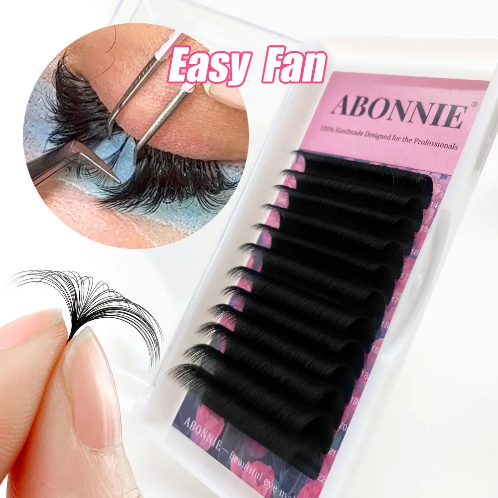 ABONNIE C/CC/D/DD Curl Easy Fan Lashes Cashmere Matte Fast Bloom Eyelash Extension Self-Making Fans Mega Volume Eyelash