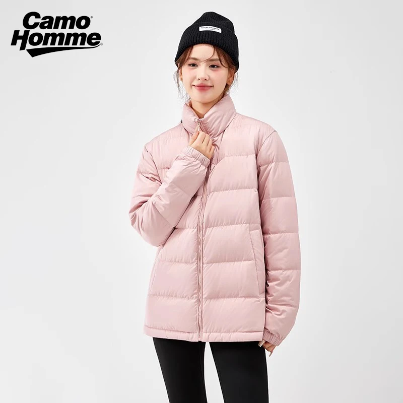 Graphene Self-Heating down Jacket Unisex Solid Windproof Puffer Jacket Stand Collar Classical Warm Jacket Winter Outdoor