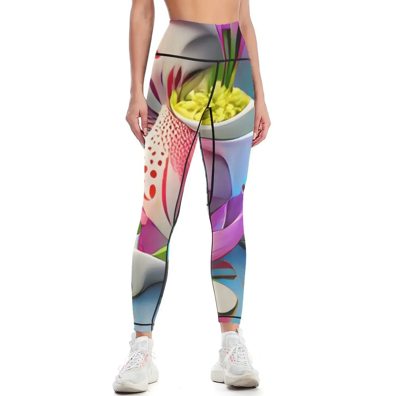 

Asiatic Lily Leggings sporty woman gym Legging sport high waist Sweatpants Womens Leggings