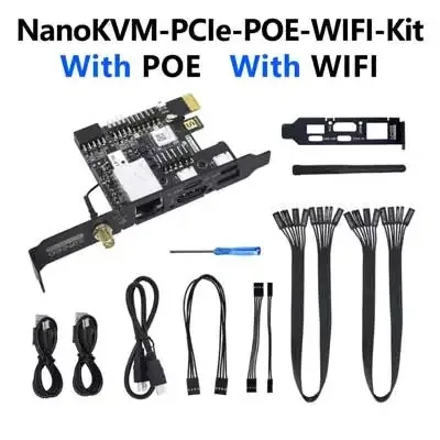 Sipeed NanoKVM-PCIe HDMI Controle Remoto / Alimentação / Servidor de Manutenção de Mesa UART HDMI USB RISC-V Para PiKVM
