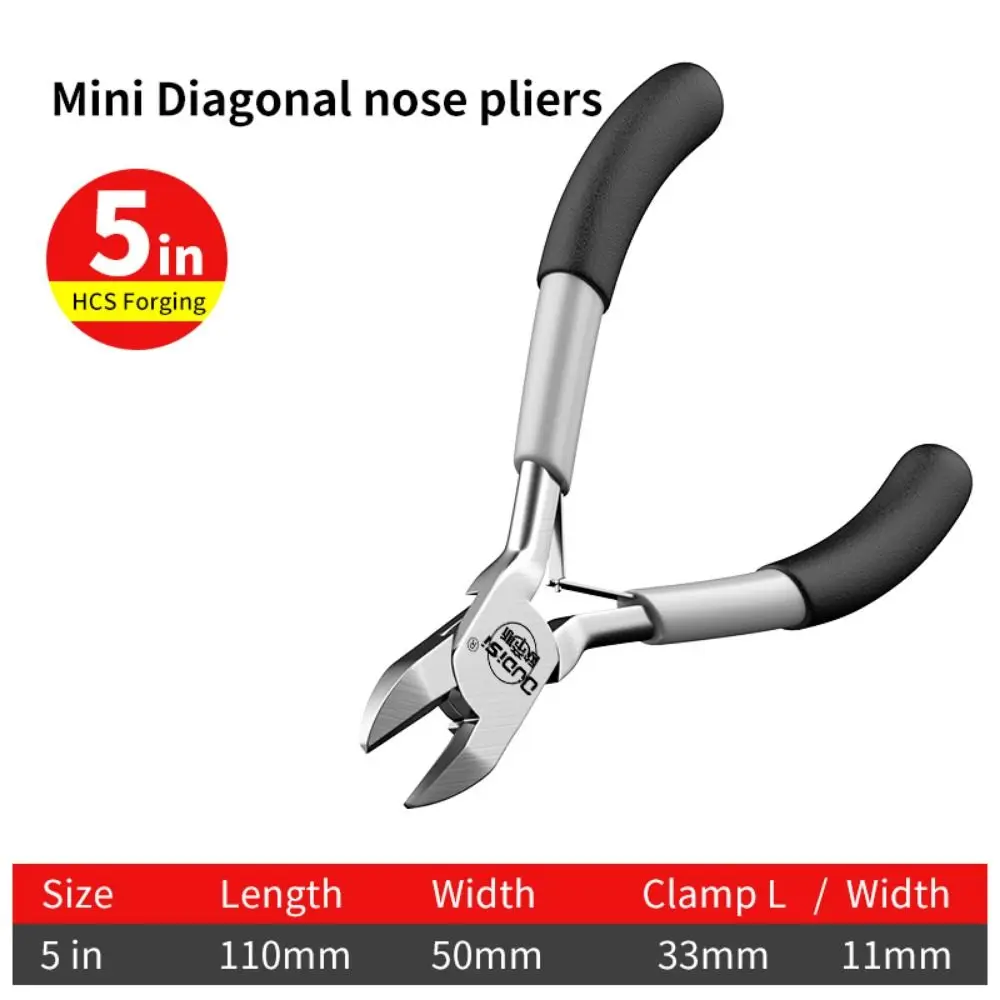 

1Pcs Needle Nose Pliers Jewelry Making Plier Diagonal Round Bent Mini Pliers Multi-purpose 5 Inch Wire Cutting Pliers
