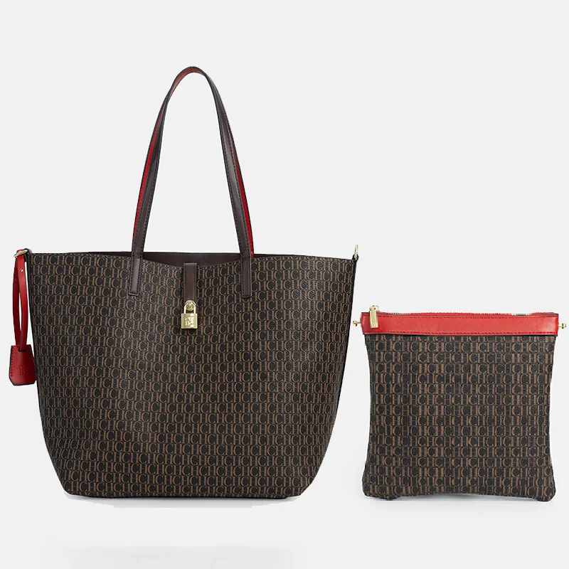 

CH Женская классическая обязательная сумка через плечо с большой вместительной пряжкой, высококачественный материал из искусственной кожи, новая женская большая сумка