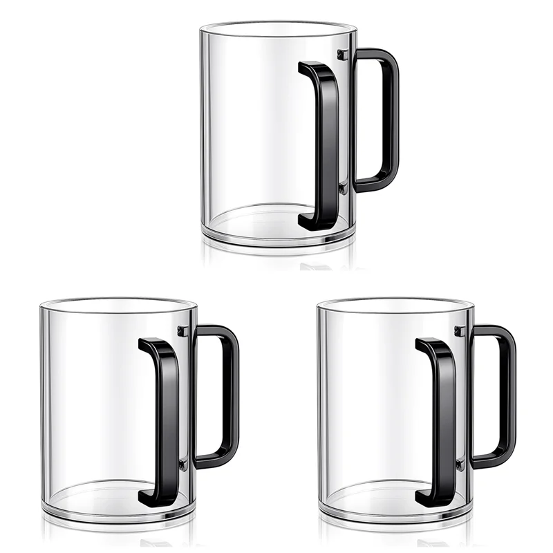 

ABGG-3X Hand Washing Cup With Dual Handles Acrylic Washing Cup For Netilat Yadayimnegel Vasser Wash Cup Handles Black