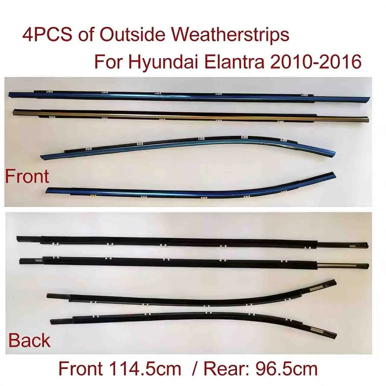 For Hyundai Elantra 2010-2016 Rubber Weatherstrip Window Glass Seal Door Belt Weather Strip Outside Molding Trim SW4 Accessories