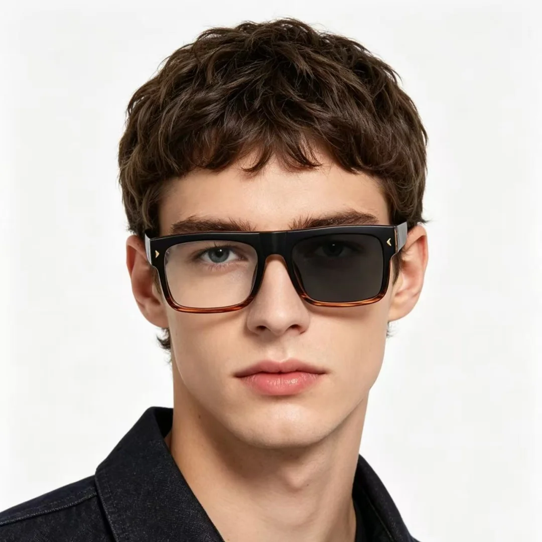 

Photochromic Myopia Glasses for Men Anti Blue Light Prescription Glasses FMyopia Eyewear Hand Made Glasses for Men