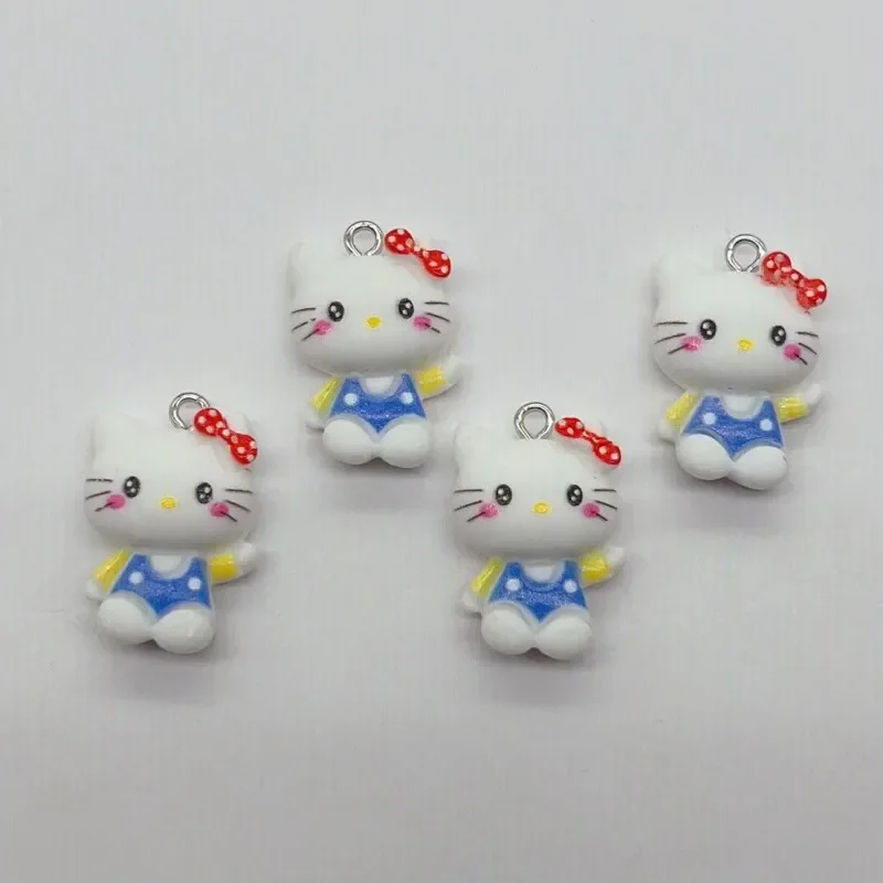 10Pcs Cartoon Cat Resin Animal Charms for Earrings Bracelets Jewelry Making Supplies DIY Pendants Wholesale Bulk