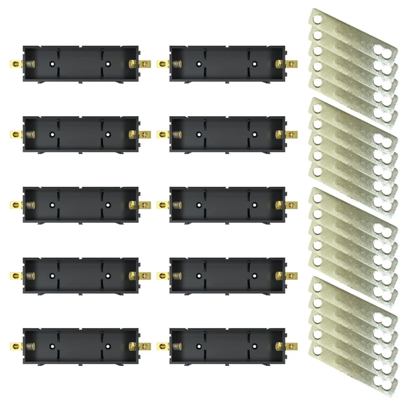 1 ชุด Solderless แบตเตอรี่ลิเธียมช่องใส่แหล่งจ่ายไฟกรณีผู้ถือ DIY Splicable กล่องแบตเตอรี่สำหรับ 18650