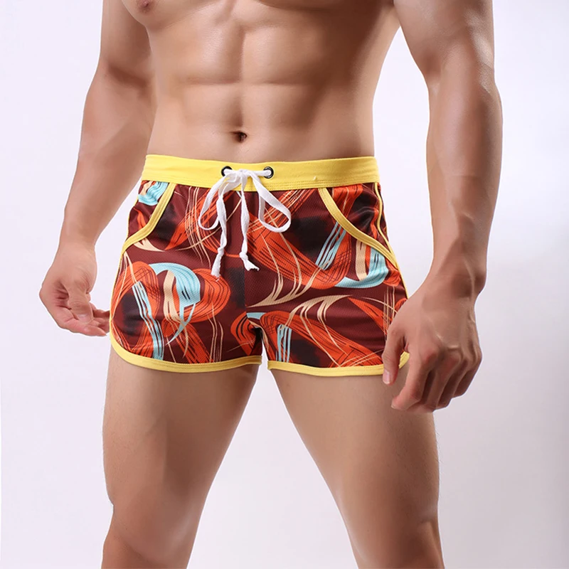 Summer Men\'s Swimwear Shorts Beachwear Sexy Swim Trunks Men Swimsuit Low Waist Breathable Beach Wear Surf