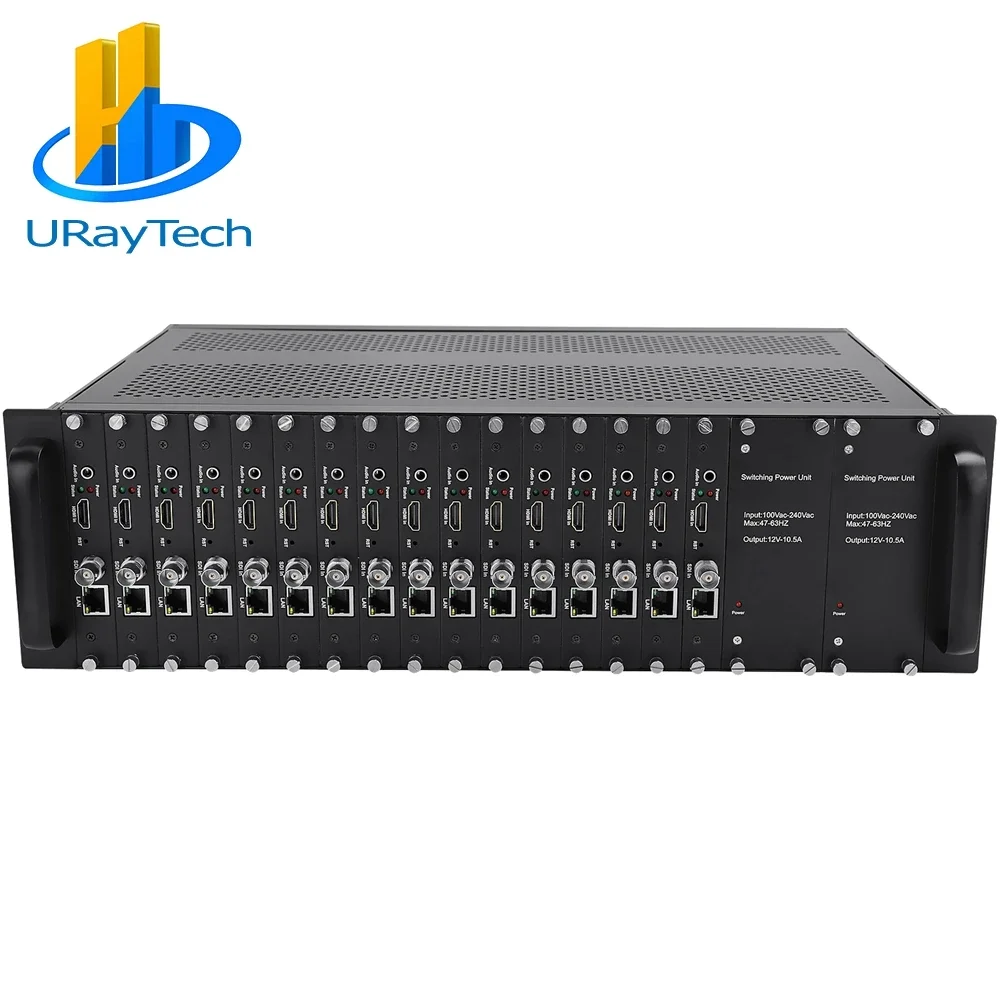 3U 16채널 H.265 HEVC H.264 AVC 4K HD HDMI SDI to IP 비디오 스트림 인코더 RTMP SRT 라이브 스트리밍 스트리머 인코더