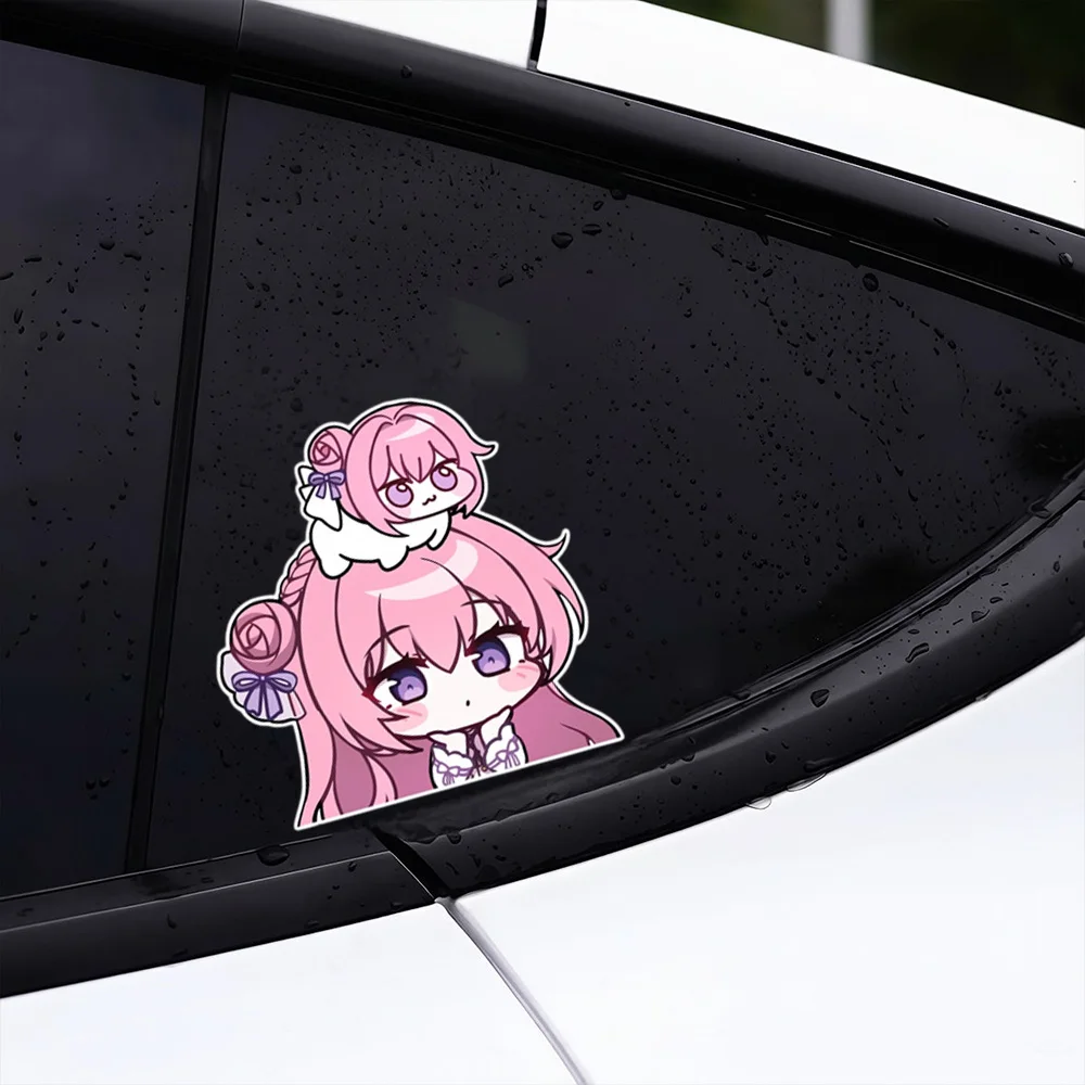Personalized Car Sticker Pink Hair Tinkerbell Doro Motorcycle Exterior Parts Waterproof Vinyl Decals Auto Decoration Accessories