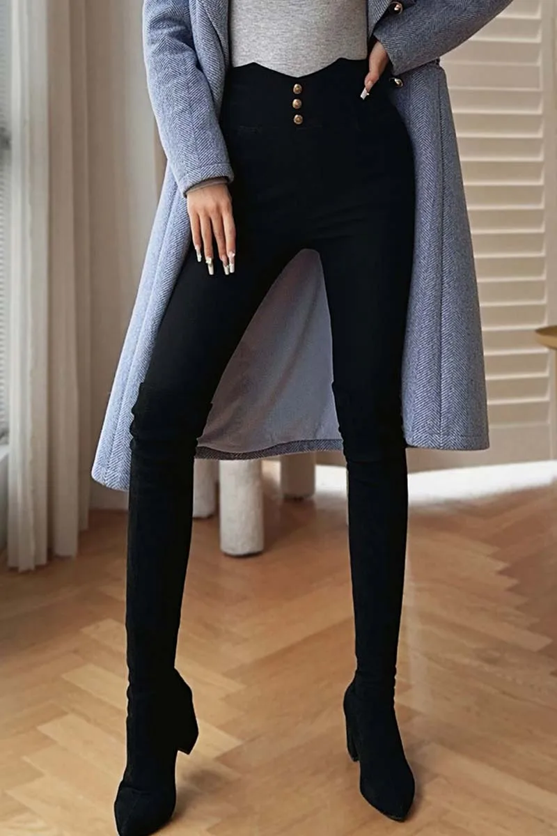 DABUWAWA Tienda Vestidos Elegantes Para Mujeres Pants Women Office Lady Empire Legging Sashes Straight Trousers DA1CLP002