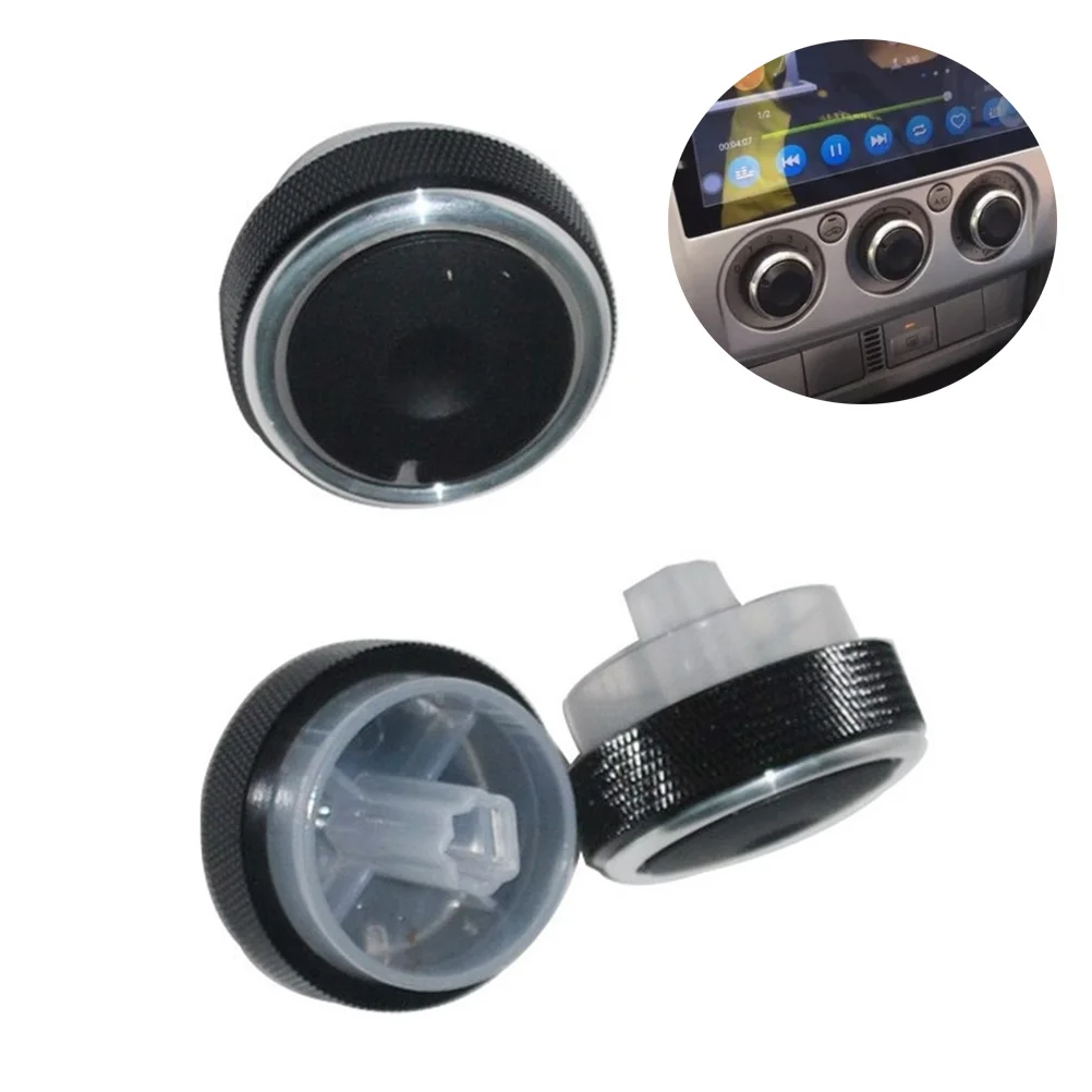 

3Pcs Air Conditioning Knob Switch Black Compatible Focus 2 3 2005-2014 Interior Ring Light Dash Replacement Air Conditioning for