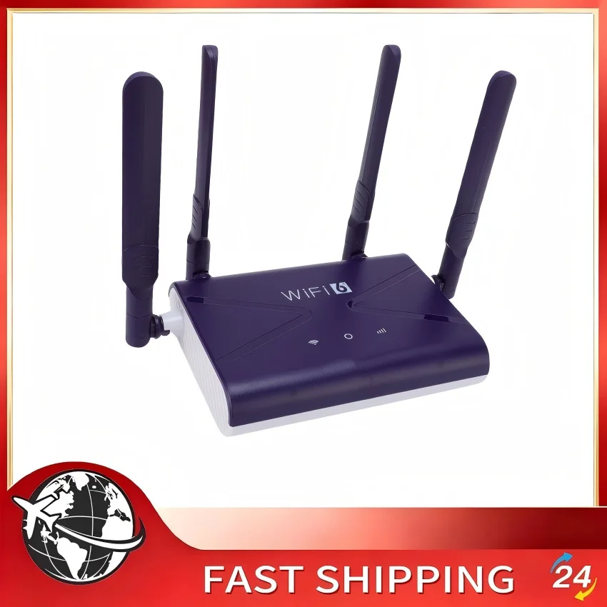 

WiFi6 Wireless Router 100-240V LTE Wireless Router Rates Reaching 300 Mbps 4 Antennae Design Home Office Travel RV Router