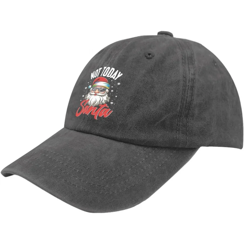 Divertido sombrero de Papá Noel vintage de Navidad para hombres Gorras de béisbol lavadas de algodón Sombreros ajustables para papá