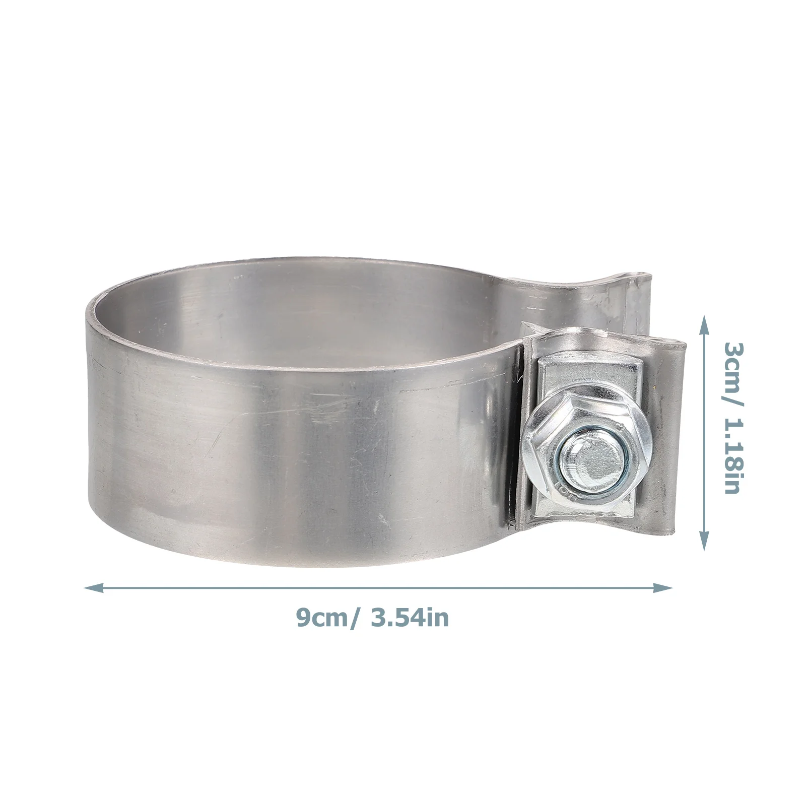 الفولاذ المقاوم للصدأ العادم الأنابيب المشبك عززت مانعة للتسرب الخمار 2.5 بوصة قابلة لإعادة الاستخدام الأنابيب المشابك البراغي الفرقة الشفاه المشبك