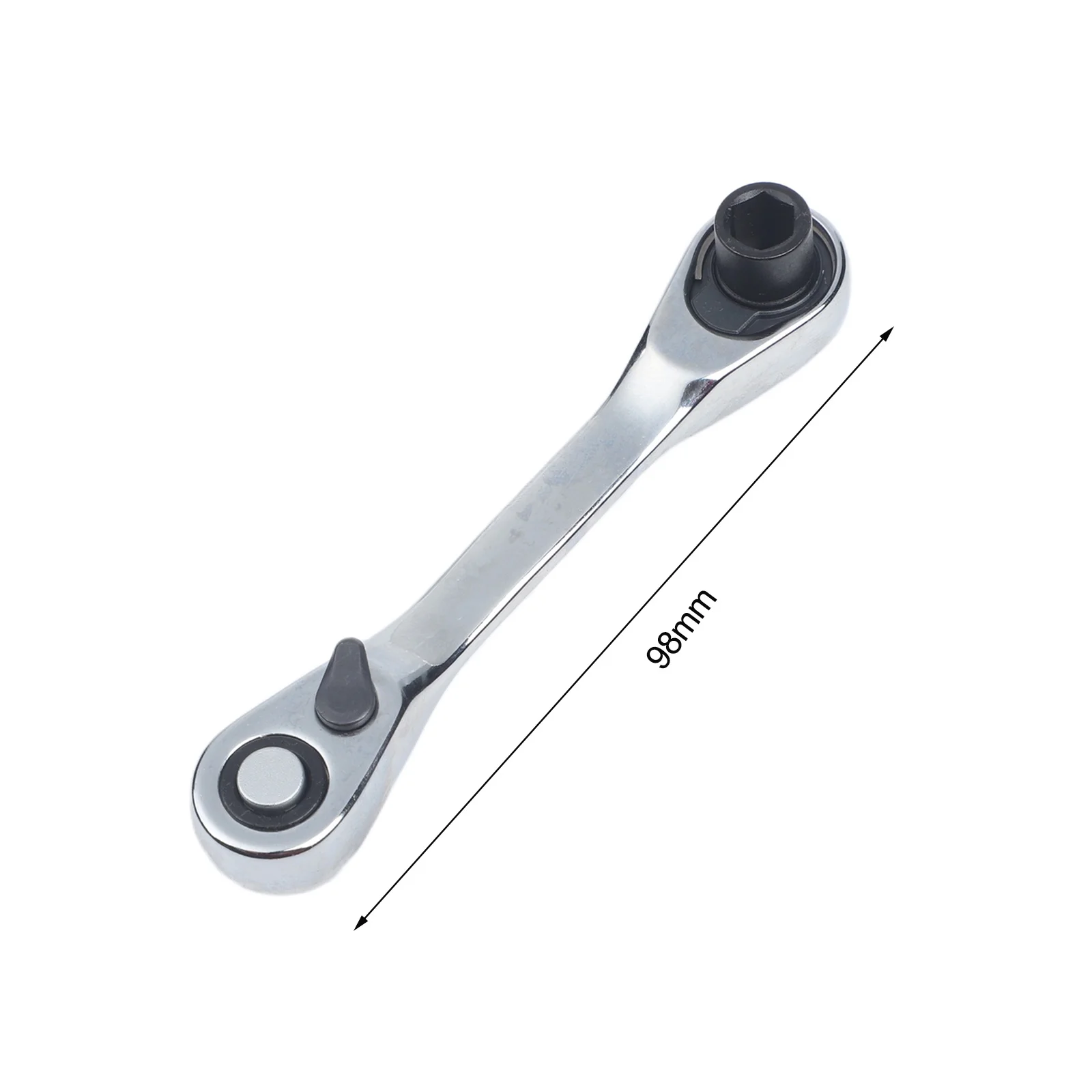 1/4 Inch Double Ended Ratchet Wrench 72 Tooth Socket Screwdriver Hex Torque Tool For Tight Space Auto Bike Repair Hand Tool