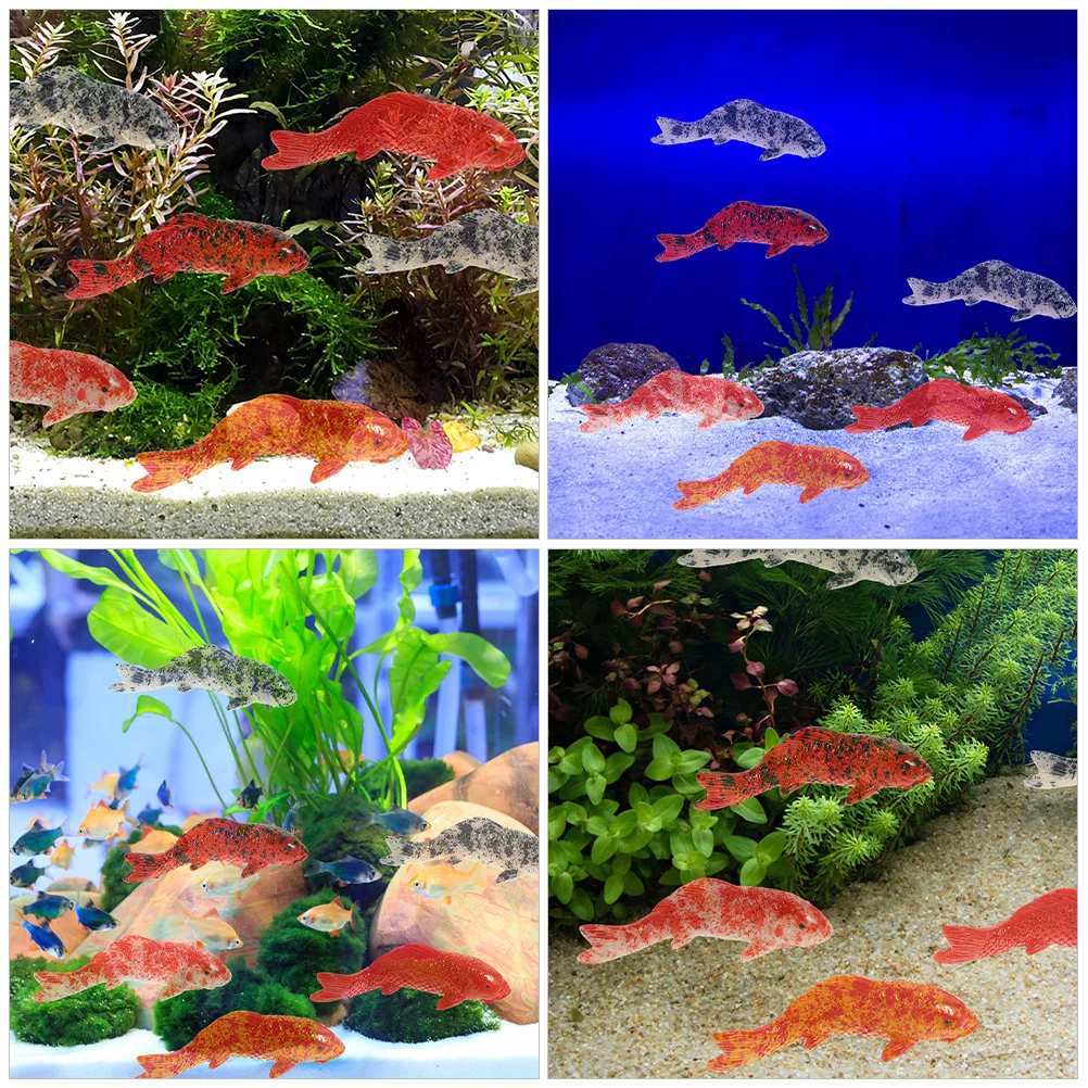 

10pcs Tiny Koi Fish Figurines Realistic Artificial Aquarium Decor For Diy Micro Landscape Mini Carp Ornament Resin Fish Models