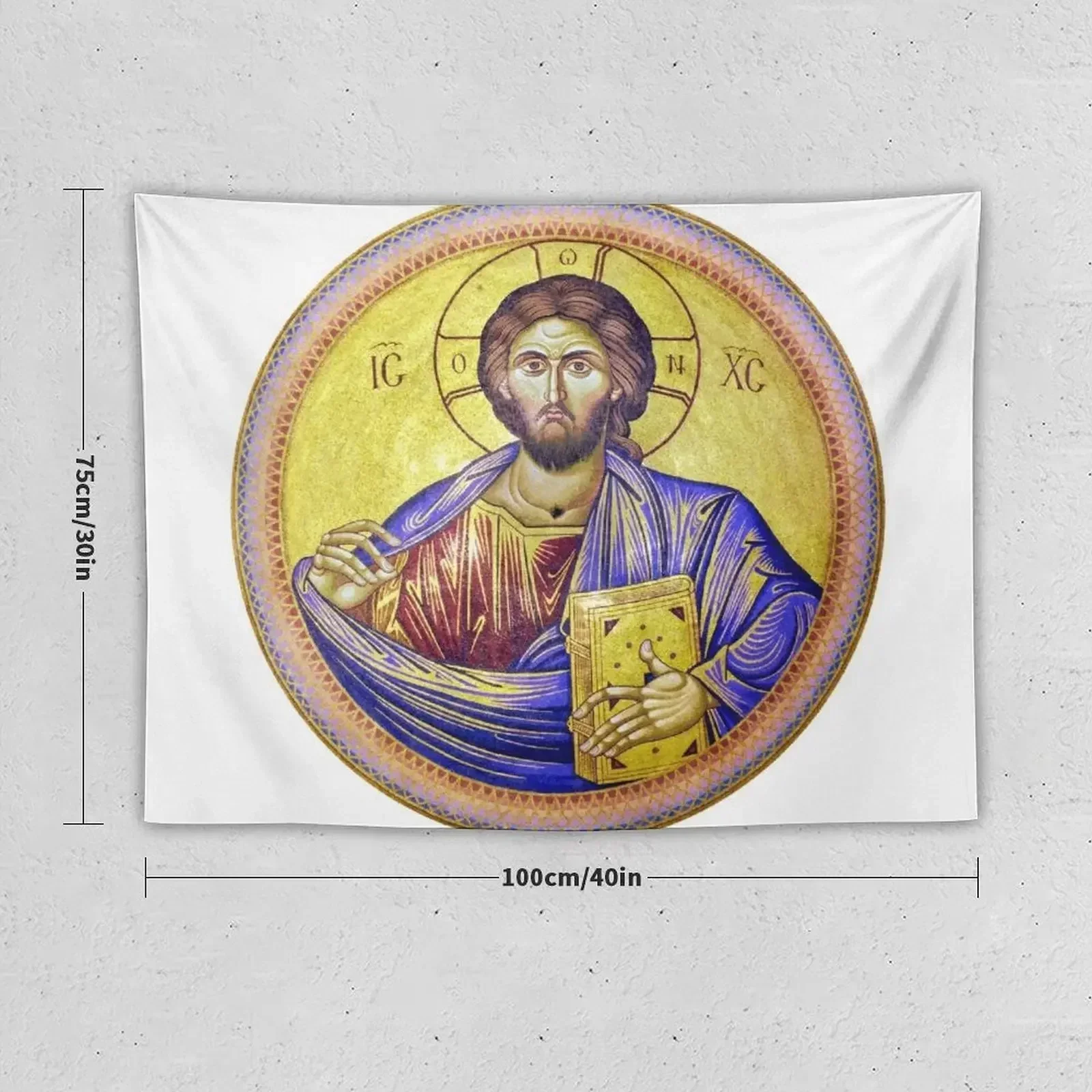 Christ Pantocrator -Church of the Holy Sepulchre in Jerusalem Tapestry Home Decoration Carpet Wall On The Wall Tapestry