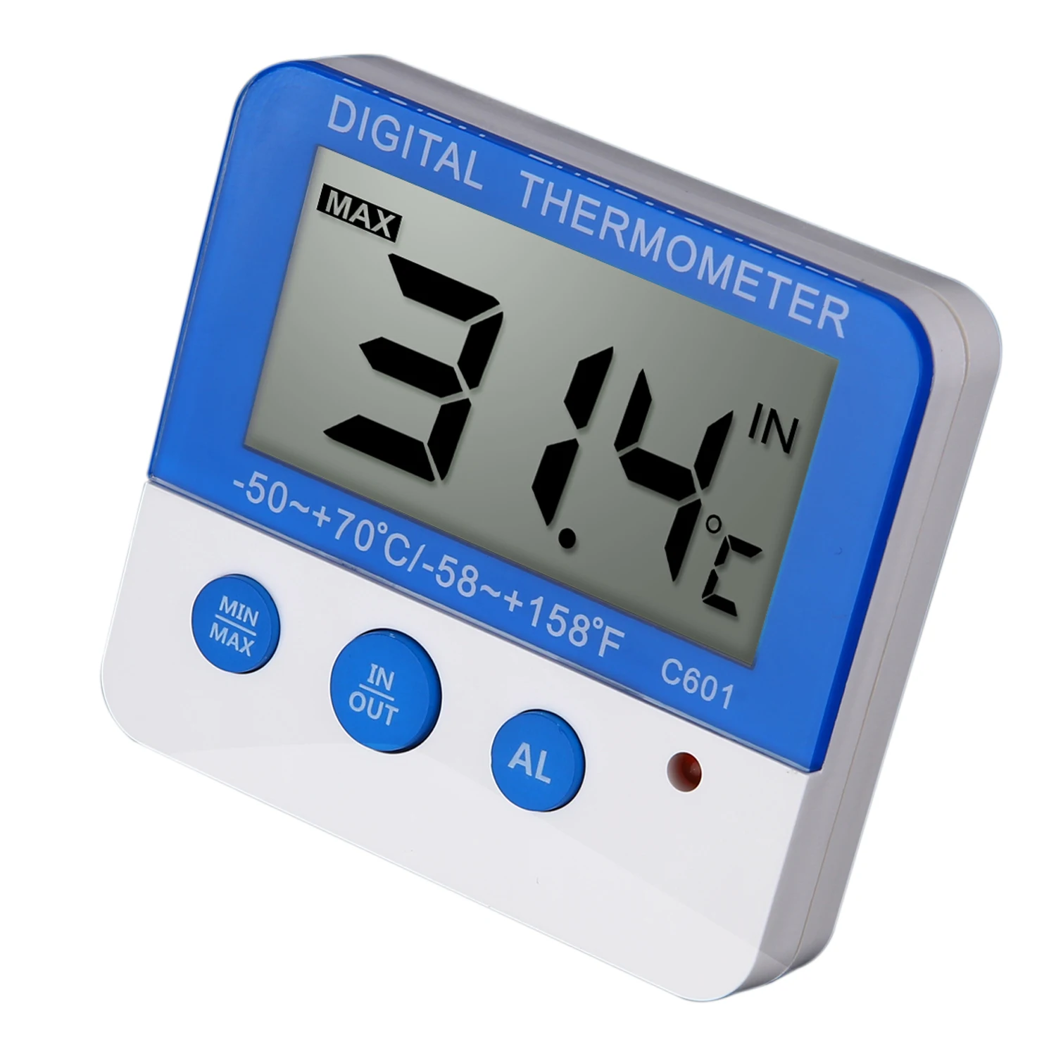 Digital Fridge Thermometer with Alarm and Max Min Temperature Easy to Read LCD Display Digital Refrigerator Freezer Thermometer