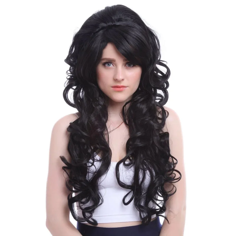 

Ly & CS cheap sale dance party cosplays>>>Women's Vampiress Countess Long Wavy Bla Banque Party Cosplay Wig CB5