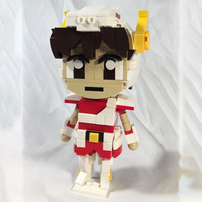 763pcs MOC Chibi Pegasus Seiya Brickheaded Model bouwstenen speelgoed Bouw idee Onderwijs kerstcadeaus Baksteen Kids