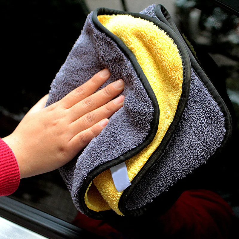 Mikrovlákno auto mýt ručník auto úklid schnoucí látka hemming auto péče látka detailování auto mýt ručník 30x30/40/60cm
