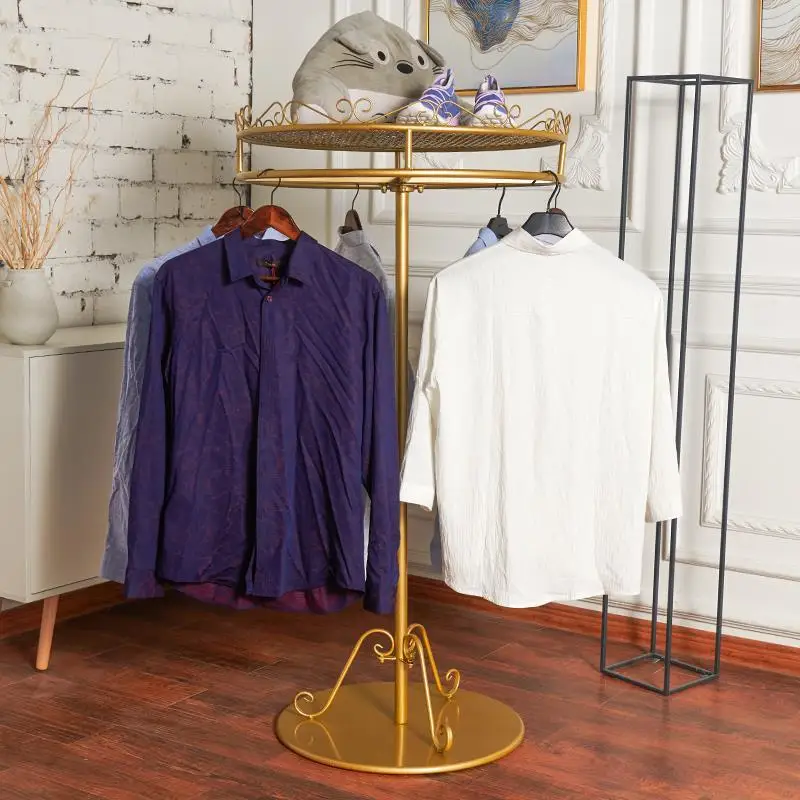 Custom. [1044 People] round Clothes Rack Floor Rotating Children's Clothing Store Display Shelf Opening a Store C