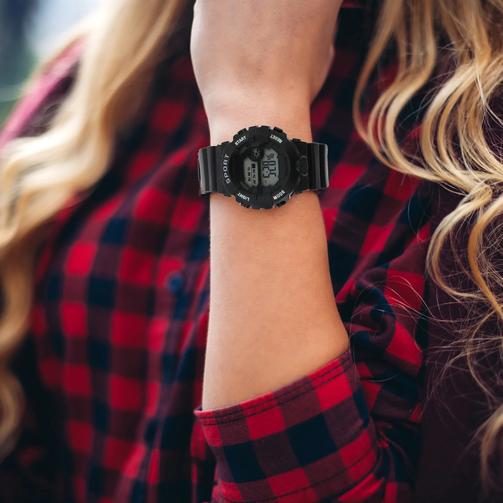 Luminous Waterproof Watch for Men Kids Large Screen Electronic Sport Wristwatch Backlight Durable Outdoor Watches Students